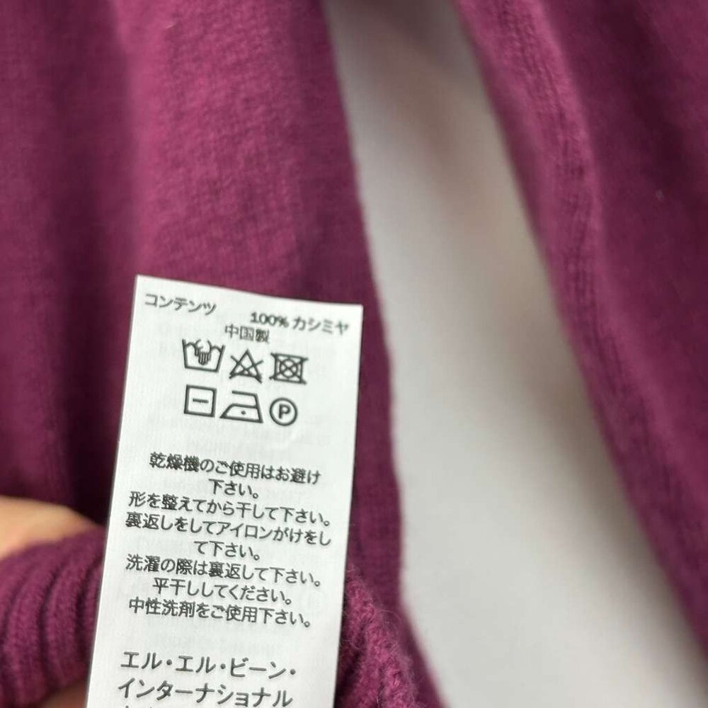 LL Bean Women’s XS 100% Cashmere Light Plum Crew Neck Sweater Long Sleeves - Picture 7 of 13